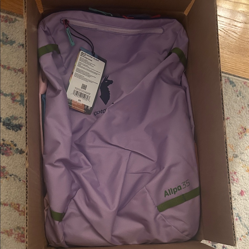 Cotopaxi Allpa 35L Backpack in Lavender and Olive